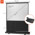 180x113cm Pull up projector screen black movie screen